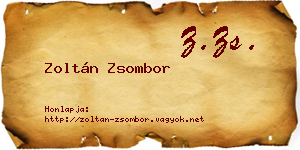 Zoltán Zsombor névjegykártya