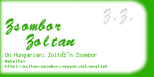 zsombor zoltan business card